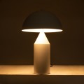 GloboStar® URANUS-S 61450 Μοντέρνο Επιτραπέζιο Φωτιστικό Πορτατίφ Δίφωτο 2 x E27 IP20 Λευκό Μέταλλο - Μ25 x Π25 x Υ39cm