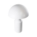 GloboStar® URANUS-M 61454 Μοντέρνο Επιτραπέζιο Φωτιστικό Πορτατίφ Δίφωτο 2 x E27 IP20 Λευκό Μέταλλο - Μ35 x Π35 x Υ54cm
