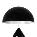 GloboStar® URANUS-L 61457 Μοντέρνο Επιτραπέζιο Φωτιστικό Πορτατίφ Δίφωτο 2 x E27 IP20 Μαύρο & Λευκό Μέταλλο - Μ50 x Π50 x Υ77cm