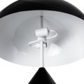 GloboStar® URANUS-L 61457 Μοντέρνο Επιτραπέζιο Φωτιστικό Πορτατίφ Δίφωτο 2 x E27 IP20 Μαύρο & Λευκό Μέταλλο - Μ50 x Π50 x Υ77cm