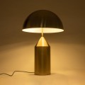 GloboStar® URANUS-L 61459 Μοντέρνο Επιτραπέζιο Φωτιστικό Πορτατίφ Δίφωτο 2 x E27 IP20 Χρυσό & Λευκό Μέταλλο - Μ50 x Π50 x Υ77cm
