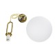 GloboStar® BELLISSIMO 61487 Μοντέρνο Κρεμαστό Φωτιστικό Μπάλα Μονόφωτο 1 x E27 IP20 Λευκό Γυαλί με Χρυσό Μέταλλο - Μ30 x Π30 x Υ52cm GloboStar® BELLISSIMO 61487 Μοντέρνο Κρεμαστό Φωτιστικό Μπάλα Μονόφωτο 1 x E27 IP20 Λευκό Γυαλί με Χρυσό Μέταλλο - Μ30 x Π30 x Υ52cm
