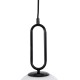 GloboStar® BELLISSIMO 61489 Μοντέρνο Κρεμαστό Φωτιστικό Μπάλα Μονόφωτο 1 x E27 IP20 Λευκό Γυαλί με Μαύρο Μέταλλο - Μ20 x Π20 x Υ42cm