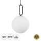GloboStar® BELLISSIMO 61490 Μοντέρνο Κρεμαστό Φωτιστικό Μπάλα Μονόφωτο 1 x E27 IP20 Λευκό Γυαλί με Μαύρο Μέταλλο - Μ30 x Π30 x Υ52cm GloboStar® BELLISSIMO 61490 Μοντέρνο Κρεμαστό Φωτιστικό Μπάλα Μονόφωτο 1 x E27 IP20 Λευκό Γυαλί με Μαύρο Μέταλλο - Μ30 x Π30 x Υ52cm