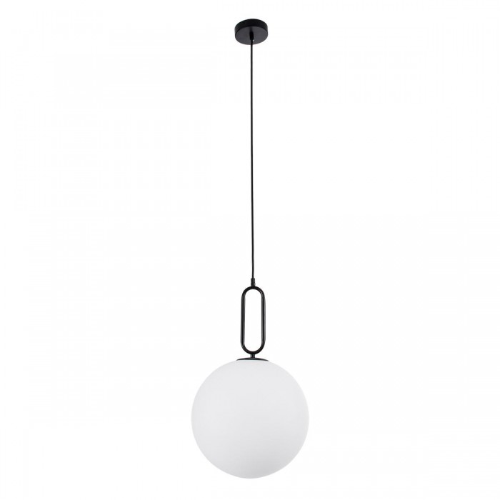 GloboStar® BELLISSIMO 61490 Μοντέρνο Κρεμαστό Φωτιστικό Μπάλα Μονόφωτο 1 x E27 IP20 Λευκό Γυαλί με Μαύρο Μέταλλο - Μ30 x Π30 x Υ52cm GloboStar® BELLISSIMO 61490 Μοντέρνο Κρεμαστό Φωτιστικό Μπάλα Μονόφωτο 1 x E27 IP20 Λευκό Γυαλί με Μαύρο Μέταλλο - Μ30 x Π30 x Υ52cm