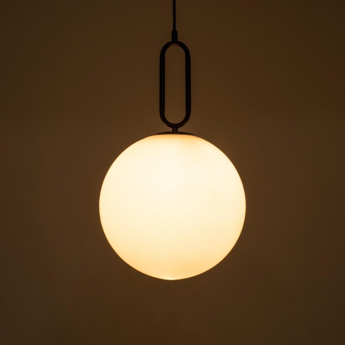 GloboStar® BELLISSIMO 61490 Μοντέρνο Κρεμαστό Φωτιστικό Μπάλα Μονόφωτο 1 x E27 IP20 Λευκό Γυαλί με Μαύρο Μέταλλο - Μ30 x Π30 x Υ52cm GloboStar® BELLISSIMO 61490 Μοντέρνο Κρεμαστό Φωτιστικό Μπάλα Μονόφωτο 1 x E27 IP20 Λευκό Γυαλί με Μαύρο Μέταλλο - Μ30 x Π30 x Υ52cm