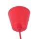 GloboStar® CABLITO 61551 Μοντέρνο Κρεμαστό Φωτιστικό Ανάρτηση Μονόφωτο 1 x E27 Κόκκινο Σιλικόνη - Μ4 x Π4 x Υ110cm