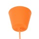 GloboStar® CABLITO 61554 Μοντέρνο Κρεμαστό Φωτιστικό Ανάρτηση Μονόφωτο 1 x E27 IP20 Πορτοκαλί Σιλικόνη - Μ4 x Π4 x Υ110cm