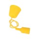 GloboStar® CABLITO 61555 Μοντέρνο Κρεμαστό Φωτιστικό Ανάρτηση Μονόφωτο 1 x E27 IP20 Κίτρινο Σιλικόνη - Μ4 x Π4 x Υ110cm