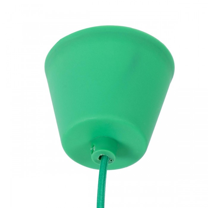 GloboStar® CABLITO 61556 Μοντέρνο Κρεμαστό Φωτιστικό Ανάρτηση Μονόφωτο 1 x E27 IP20 Πράσινο Σιλικόνη - Μ4 x Π4 x Υ110cm