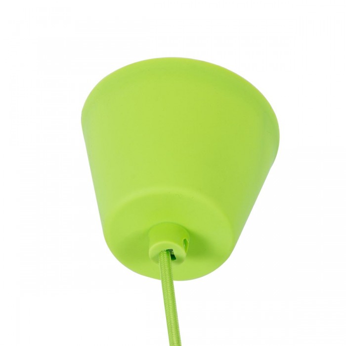 GloboStar® CABLITO 61557 Μοντέρνο Κρεμαστό Φωτιστικό Ανάρτηση Μονόφωτο 1 x E27 IP20 Πράσινο Σιλικόνη - Μ4 x Π4 x Υ110cm