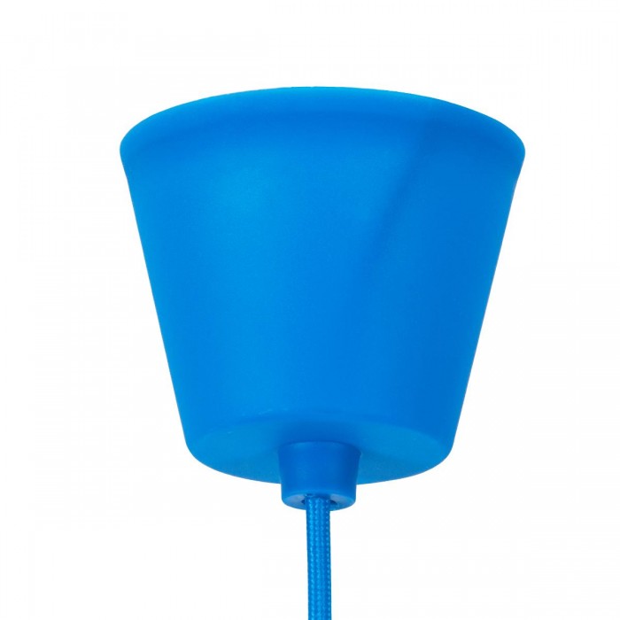 GloboStar® CABLITO 61558 Μοντέρνο Κρεμαστό Φωτιστικό Ανάρτηση Μονόφωτο 1 x E27 IP20 Μπλε Σιλικόνη - Μ4 x Π4 x Υ110cm