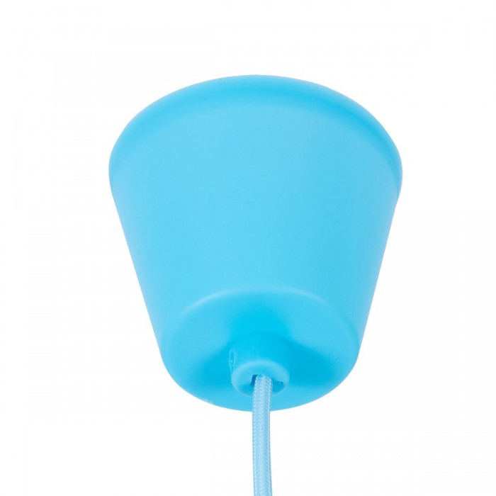 GloboStar® CABLITO 61559 Μοντέρνο Κρεμαστό Φωτιστικό Ανάρτηση Μονόφωτο 1 x E27 Γαλάζιο Σιλικόνη - Μ4 x Π4 x Υ110cm