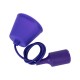 GloboStar® CABLITO 61560 Μοντέρνο Κρεμαστό Φωτιστικό Ανάρτηση Μονόφωτο 1 x E27 Μωβ Σιλικόνη - Μ4 x Π4 x Υ110cm