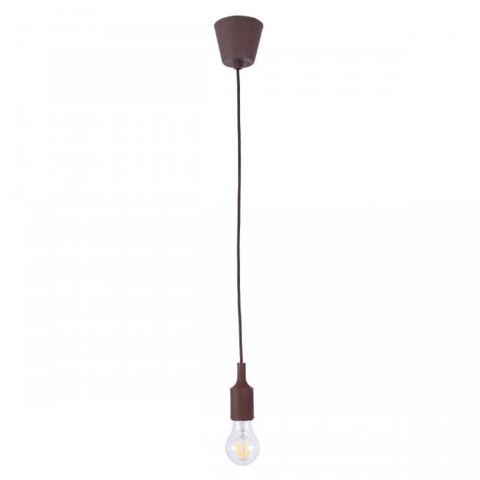 GloboStar® CABLITO 61561 Μοντέρνο Κρεμαστό Φωτιστικό Ανάρτηση Μονόφωτο 1 x E27 IP20 Καφέ Σιλικόνη - Μ4 x Π4 x Υ110cm GloboStar® CABLITO 61561 Μοντέρνο Κρεμαστό Φωτιστικό Ανάρτηση Μονόφωτο 1 x E27 IP20 Καφέ Σιλικόνη - Μ4 x Π4 x Υ110cm