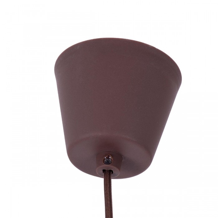 GloboStar® CABLITO 61561 Μοντέρνο Κρεμαστό Φωτιστικό Ανάρτηση Μονόφωτο 1 x E27 IP20 Καφέ Σιλικόνη - Μ4 x Π4 x Υ110cm