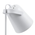 GloboStar® PENCASE 61564 Μοντέρνο Επιτραπέζιο Φωτιστικό Πορτατίφ Μονόφωτο 1 x E27 IP20 Λευκό Μέταλλο - Μ12 x Π15 x Υ38cm