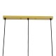 GloboStar® EIFFEL 61571 Vintage Κρεμαστό Φωτιστικό Οροφής Τρίφωτο 3 x E27 Χρυσό Μεταλλικό Πλέγμα με Λευκό Ύφασμα Μ68 x Π25 x Υ130cm