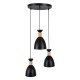 GloboStar® AVA 61572 Μοντέρνο Κρεμαστό Φωτιστικό Καμπάνα Τρίφωτο 3 x E27 IP20 Μαύρο Μέταλλο με Μπεζ Ξύλο - Μ35 x Π35 x Υ130cm GloboStar® AVA 61572 Μοντέρνο Κρεμαστό Φωτιστικό Καμπάνα Τρίφωτο 3 x E27 IP20 Μαύρο Μέταλλο με Μπεζ Ξύλο - Μ35 x Π35 x Υ130cm