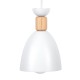 GloboStar® AVA 61573 Μοντέρνο Κρεμαστό Φωτιστικό Καμπάνα Τρίφωτο 3 x E27 IP20 Λευκό Μέταλλο με Μπεζ Ξύλο - Μ35 x Π35 x Υ130cm GloboStar® AVA 61573 Μοντέρνο Κρεμαστό Φωτιστικό Καμπάνα Τρίφωτο 3 x E27 IP20 Λευκό Μέταλλο με Μπεζ Ξύλο - Μ35 x Π35 x Υ130cm
