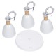 GloboStar® AVA 61573 Μοντέρνο Κρεμαστό Φωτιστικό Καμπάνα Τρίφωτο 3 x E27 IP20 Λευκό Μέταλλο με Μπεζ Ξύλο - Μ35 x Π35 x Υ130cm GloboStar® AVA 61573 Μοντέρνο Κρεμαστό Φωτιστικό Καμπάνα Τρίφωτο 3 x E27 IP20 Λευκό Μέταλλο με Μπεζ Ξύλο - Μ35 x Π35 x Υ130cm