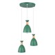 GloboStar® AVA 61575 Μοντέρνο Κρεμαστό Φωτιστικό Καμπάνα Τρίφωτο 3 x E27 IP20 Πράσινο Μέταλλο με Μπεζ Ξύλο - Μ35 x Π35 x Υ130cm GloboStar® AVA 61575 Μοντέρνο Κρεμαστό Φωτιστικό Καμπάνα Τρίφωτο 3 x E27 IP20 Πράσινο Μέταλλο με Μπεζ Ξύλο - Μ35 x Π35 x Υ130cm