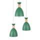 GloboStar® AVA 61575 Μοντέρνο Κρεμαστό Φωτιστικό Καμπάνα Τρίφωτο 3 x E27 IP20 Πράσινο Μέταλλο με Μπεζ Ξύλο - Μ35 x Π35 x Υ130cm GloboStar® AVA 61575 Μοντέρνο Κρεμαστό Φωτιστικό Καμπάνα Τρίφωτο 3 x E27 IP20 Πράσινο Μέταλλο με Μπεζ Ξύλο - Μ35 x Π35 x Υ130cm