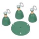 GloboStar® AVA 61575 Μοντέρνο Κρεμαστό Φωτιστικό Καμπάνα Τρίφωτο 3 x E27 IP20 Πράσινο Μέταλλο με Μπεζ Ξύλο - Μ35 x Π35 x Υ130cm GloboStar® AVA 61575 Μοντέρνο Κρεμαστό Φωτιστικό Καμπάνα Τρίφωτο 3 x E27 IP20 Πράσινο Μέταλλο με Μπεζ Ξύλο - Μ35 x Π35 x Υ130cm