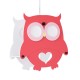 GloboStar® OWL 61576 Παιδικό Κρεμαστό Φωτιστικό Φιγούρα Μονόφωτο 1 x E27 IP20 Πολύχρωμο Πλαστικό - Μ29.5 x Π15.5 x Υ30.5cm