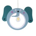 GloboStar® ELEPHANT 61578 Παιδικό Κρεμαστό Φωτιστικό Φιγούρα Μονόφωτο 1 x E27 IP20 Πολύχρωμο Πλαστικό - Μ37.7 x Π15.5 x Υ31.5cm