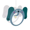 GloboStar® ELEPHANT 61578 Παιδικό Κρεμαστό Φωτιστικό Φιγούρα Μονόφωτο 1 x E27 IP20 Πολύχρωμο Πλαστικό - Μ37.7 x Π15.5 x Υ31.5cm