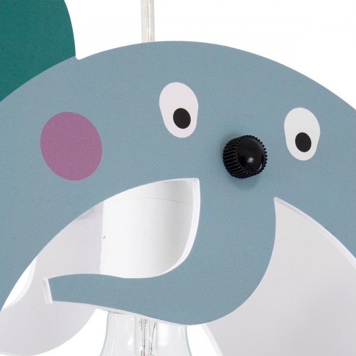 GloboStar® ELEPHANT 61578 Παιδικό Κρεμαστό Φωτιστικό Φιγούρα Μονόφωτο 1 x E27 IP20 Πολύχρωμο Πλαστικό - Μ37.7 x Π15.5 x Υ31.5cm GloboStar® ELEPHANT 61578 Παιδικό Κρεμαστό Φωτιστικό Φιγούρα Μονόφωτο 1 x E27 IP20 Πολύχρωμο Πλαστικό - Μ37.7 x Π15.5 x Υ31.5cm