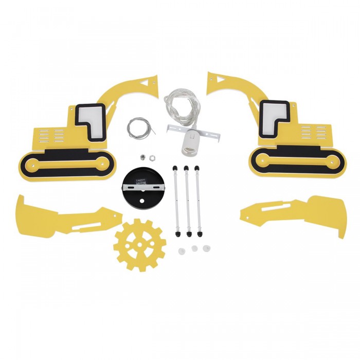 GloboStar® EXCAVATOR 61579 Παιδικό Κρεμαστό Φωτιστικό Φιγούρα Μονόφωτο 1 x E27 IP20 Κίτρινο & Μαύρο Πλαστικό - Μ45 x Π15.5 x Υ27cm GloboStar® EXCAVATOR 61579 Παιδικό Κρεμαστό Φωτιστικό Φιγούρα Μονόφωτο 1 x E27 IP20 Κίτρινο & Μαύρο Πλαστικό - Μ45 x Π15.5 x Υ27cm