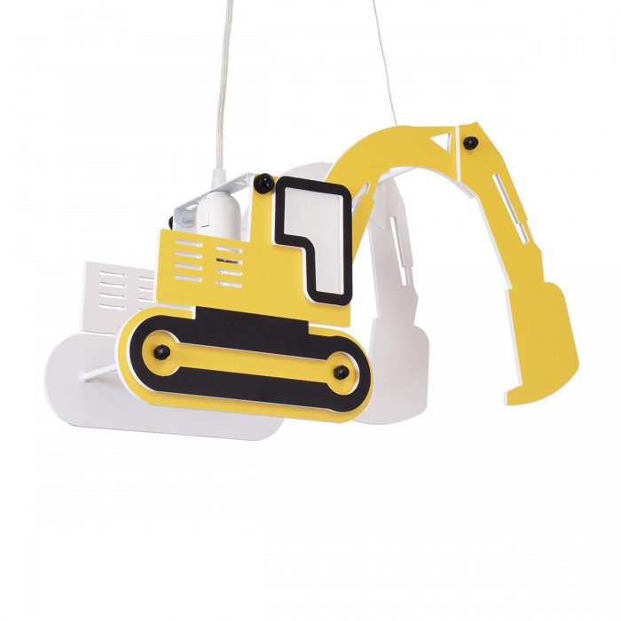 GloboStar® EXCAVATOR 61579 Παιδικό Κρεμαστό Φωτιστικό Φιγούρα Μονόφωτο 1 x E27 IP20 Κίτρινο & Μαύρο Πλαστικό - Μ45 x Π15.5 x Υ27cm GloboStar® EXCAVATOR 61579 Παιδικό Κρεμαστό Φωτιστικό Φιγούρα Μονόφωτο 1 x E27 IP20 Κίτρινο & Μαύρο Πλαστικό - Μ45 x Π15.5 x Υ27cm