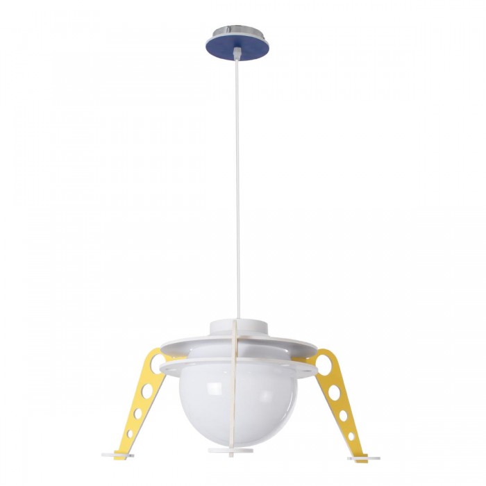 GloboStar® UFO 61581 Παιδικό Κρεμαστό Φωτιστικό Φιγούρα Μονόφωτο 1 x E27 IP20 Κίτρινο, Μπλε & Λευκό Πλαστικό - Μ58 x Π58 x Υ24cm GloboStar® UFO 61581 Παιδικό Κρεμαστό Φωτιστικό Φιγούρα Μονόφωτο 1 x E27 IP20 Κίτρινο, Μπλε & Λευκό Πλαστικό - Μ58 x Π58 x Υ24cm