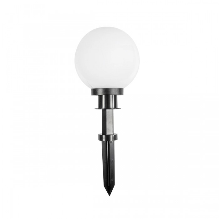 GLOBOSTAR® AGROS 61593 Φωτιστικό Κήπου / Καρφωτό με Ντουί 1 x E27 AC 220-240V Αδιάβροχο IP65 - Λευκό & Μάυρο - Μ20 x Π20 x Υ54cm