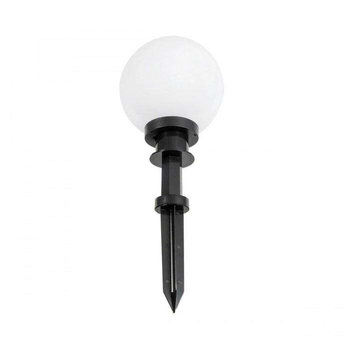 GLOBOSTAR® AGROS 61593 Φωτιστικό Κήπου / Καρφωτό με Ντουί 1 x E27 AC 220-240V Αδιάβροχο IP65 - Λευκό & Μάυρο - Μ20 x Π20 x Υ54cm