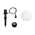 GLOBOSTAR® AGROS 61593 Φωτιστικό Κήπου / Καρφωτό με Ντουί 1 x E27 AC 220-240V Αδιάβροχο IP65 - Λευκό & Μάυρο - Μ20 x Π20 x Υ54cm