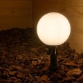 GLOBOSTAR® AGROS 61593 Φωτιστικό Κήπου / Καρφωτό με Ντουί 1 x E27 AC 220-240V Αδιάβροχο IP65 - Λευκό & Μάυρο - Μ20 x Π20 x Υ54cm