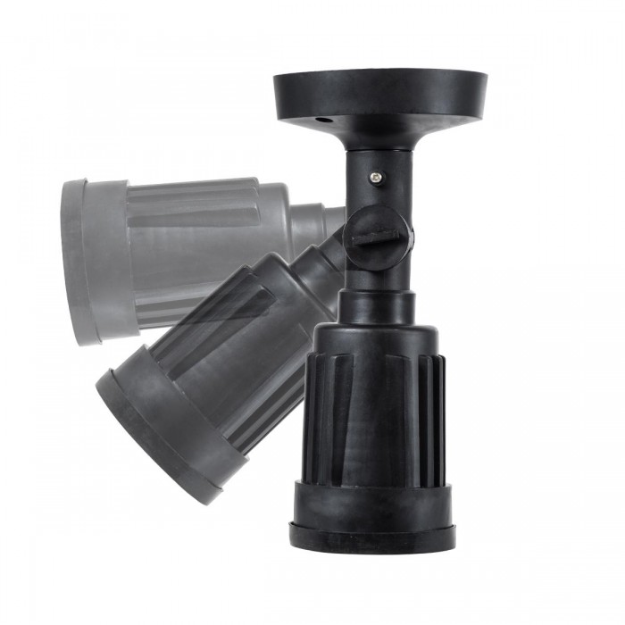 GLOBOSTAR® GRASEDO 61615 Φωτιστικό Σποτ για Λάμπα PAR38 με Ντουί 1 x E27 AC 220-240V Αδιάβροχο IP67 - Μαύρο Ματ - Μ9.5 x Π9.5 x Υ22cm