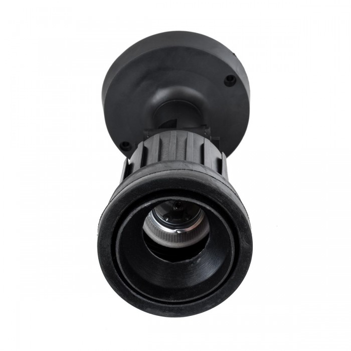 GLOBOSTAR® GRASEDO 61615 Φωτιστικό Σποτ για Λάμπα PAR38 με Ντουί 1 x E27 AC 220-240V Αδιάβροχο IP67 - Μαύρο Ματ - Μ9.5 x Π9.5 x Υ22cm