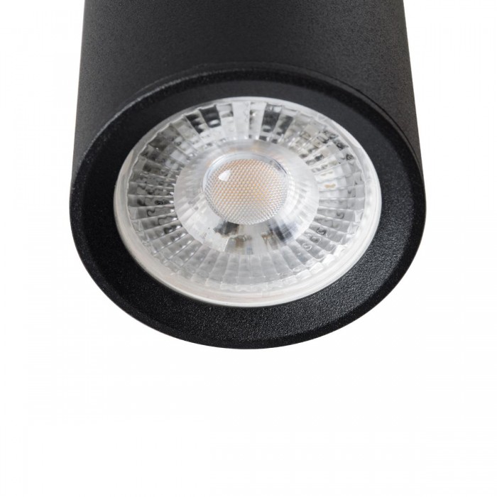 GLOBOSTAR® DUCT 61617 Φωτιστικό Downlight Σποτ με Ντουί 1 x GU10 90° AC 220-240V IP20 -  Μαύρο Ματ - Μ6 x Π6 x Υ15cm