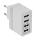 Φορτιστής USB 4 Θέσεων Wall Adapter 2 x AUTO 2.1A & 2 x 1A 5V DC Λευκός με Χρώμιο GloboStar 69997 Φορτιστής USB 4 Θέσεων Wall Adapter 2 x AUTO 2.1A & 2 x 1A 5V DC Λευκός με Χρώμιο GloboStar 69997
