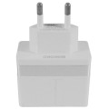 Φορτιστής USB 4 Θέσεων Wall Adapter 2 x AUTO 2.1A & 2 x 1A 5V DC Λευκός με Χρώμιο GloboStar 69997