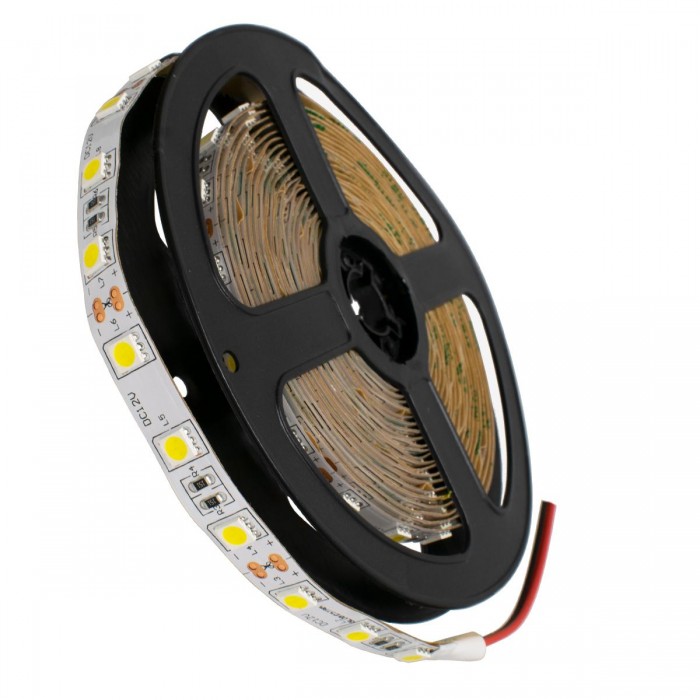 GloboStar® 70021 Ταινία LED SMD 5050 5m 14.4W/m 60LED/m 1540 lm/m 120° DC 12V IP20 Φυσικό Λευκό 4500k - 5 Χρόνια Εγγύηση GloboStar® 70021 Ταινία LED SMD 5050 5m 14.4W/m 60LED/m 1540 lm/m 120° DC 12V IP20 Φυσικό Λευκό 4500k - 5 Χρόνια Εγγύηση