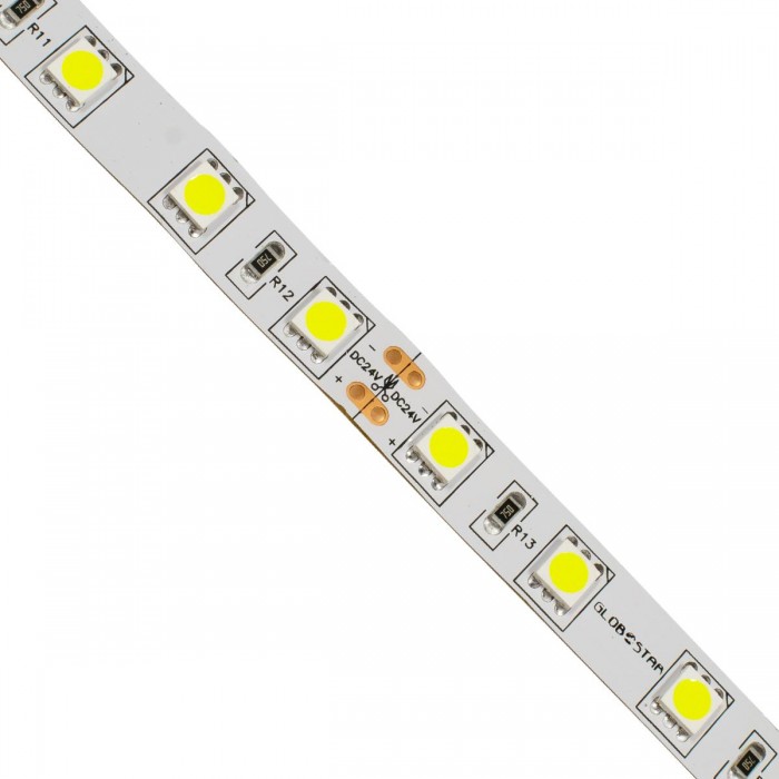 GloboStar® 70220 Ταινία LED SMD 5050 5m 14.4W/m 60LED/m 1728lm/m 120° DC 24V IP20 Ψυχρό Λευκό 6000K - 5 Χρόνια Εγγύηση GloboStar® 70220 Ταινία LED SMD 5050 5m 14.4W/m 60LED/m 1728lm/m 120° DC 24V IP20 Ψυχρό Λευκό 6000K - 5 Χρόνια Εγγύηση