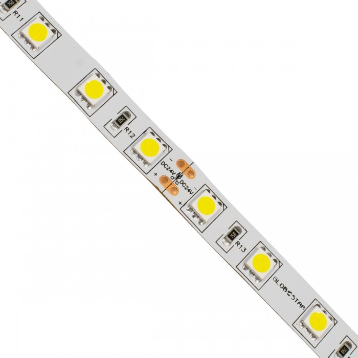 GloboStar® 70221 Ταινία LED SMD 5050 5m 14.4W/m 60LED/m 1688 lm/m 120° DC 24V IP20 Φυσικό Λευκό 4500k GloboStar® 70221 Ταινία LED SMD 5050 5m 14.4W/m 60LED/m 1688 lm/m 120° DC 24V IP20 Φυσικό Λευκό 4500k