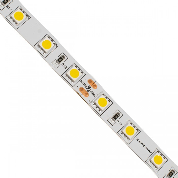 GloboStar® 70222 Ταινία LED SMD 5050 5m 14.4W/m 60LED/m 1648lm/m 120° DC 24V IP20 Θερμό Λευκό 3000K - 5 Χρόνια Εγγύηση GloboStar® 70222 Ταινία LED SMD 5050 5m 14.4W/m 60LED/m 1648lm/m 120° DC 24V IP20 Θερμό Λευκό 3000K - 5 Χρόνια Εγγύηση