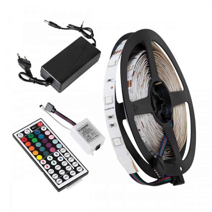 GloboStar® 70411 Σετ Ταινία LED 5m 36W/5m 150LED 5050 SMD 600lm/m 120° IP20 με Ενσωματωμένα Προγράμματα Λειτουργίας - Ασύρματο Χειριστήριο και Τροφοδοτικό RGB GloboStar® 70411 Σετ Ταινία LED 5m 36W/5m 150LED 5050 SMD 600lm/m 120° IP20 με Ενσωματωμένα Προγράμματα Λειτουργίας - Ασύρματο Χειριστήριο και Τροφοδοτικό RGB