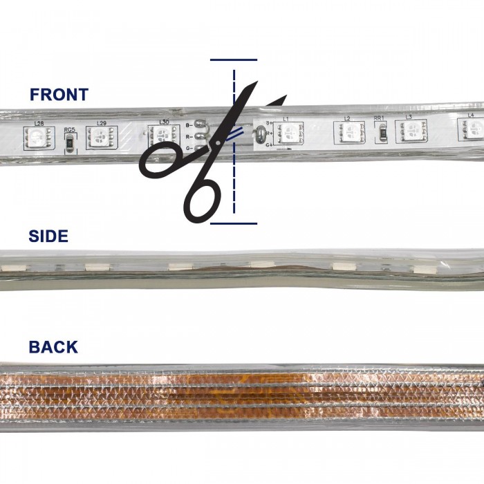 GloboStar® 70507 Slim Ταινία Μονής Σειράς Epistar LED SMD 5050 1m 12W/m 60LED/m 1572lm/m 120° DC 230V Αδιάβροχη IP68 RGB Dimmable GloboStar® 70507 Slim Ταινία Μονής Σειράς Epistar LED SMD 5050 1m 12W/m 60LED/m 1572lm/m 120° DC 230V Αδιάβροχη IP68 RGB Dimmable